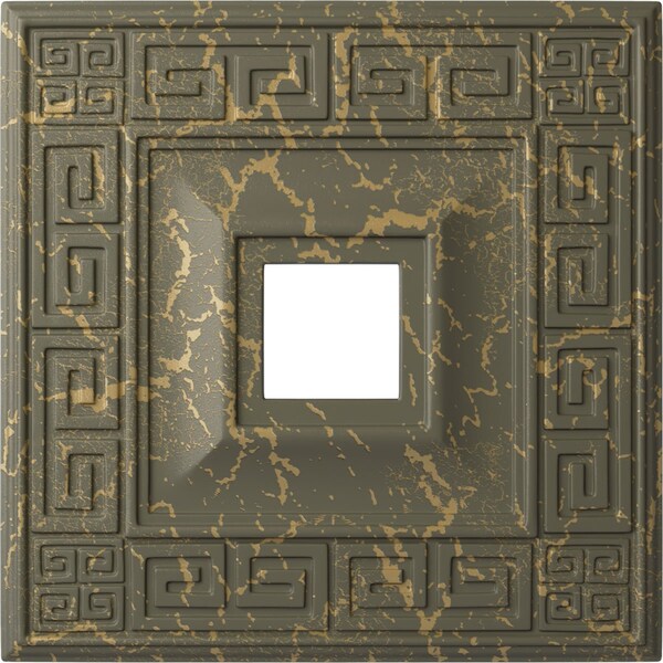 Ekena Millwork Eris Medallion (Canopies up to 9 7/8"), 18"W x 18"H x 3 1/2"ID x 1 1/8"P, Witch Hazel Crackle CM18ERWHC - main